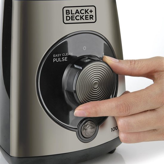 BLACK+DECKER BXJB1000E blender 1,5 l Cooking blender Zwart, Transparant 1000 W