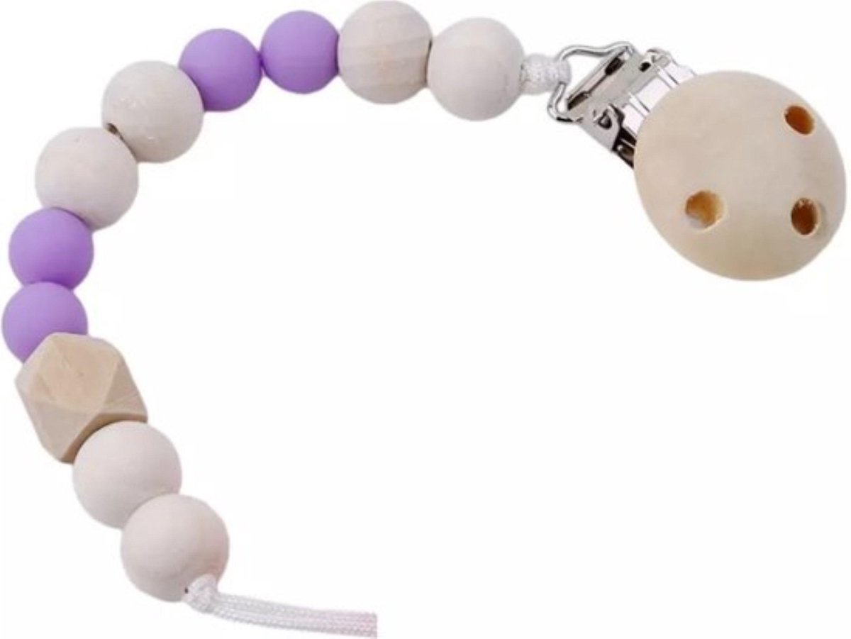 Goedkoopste Babygifts4you - Speenkoord - Speen - Koord - Kralen - Hout - Paars