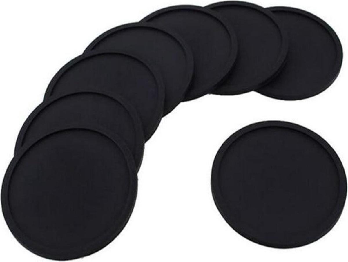 Siliconen voor zwart 4 stuks, 1 houder - onderzetters voor... | bol.com