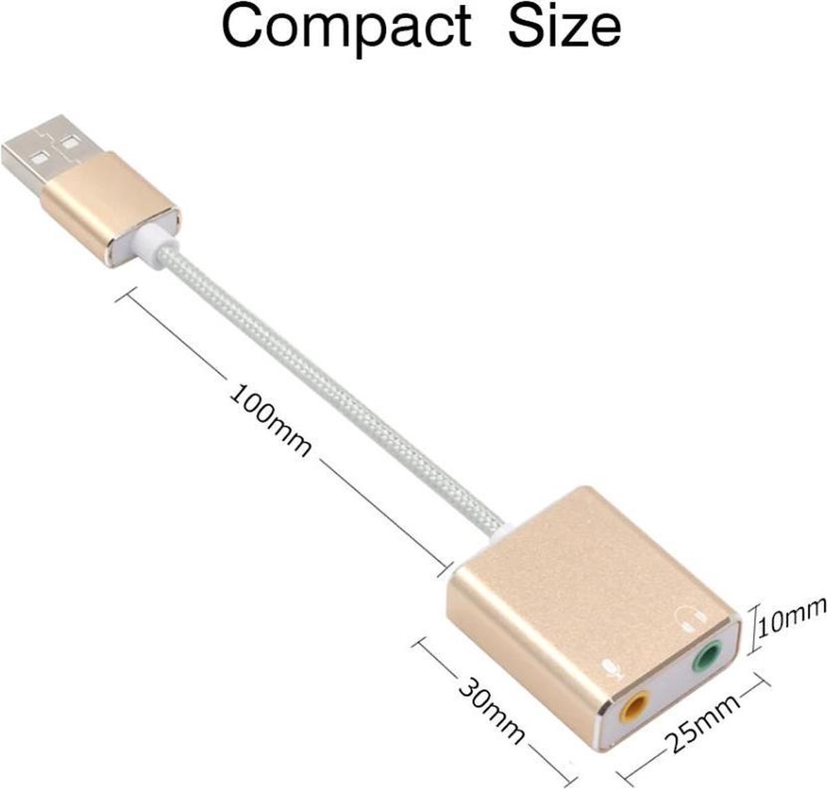 Externe USB audio, geluidskaart, geluidsadapter adapter voor PC, laptop, MAC