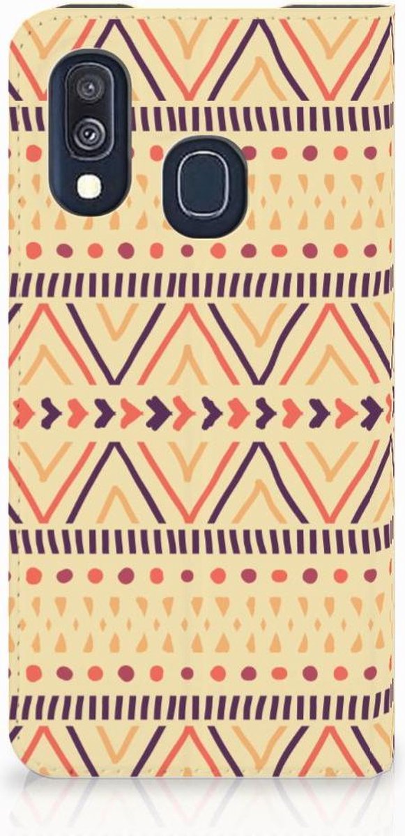 Samsung Galaxy A40 Hoesje met Magneet Aztec Yellow