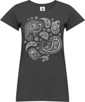Yoga-T-Shirt "paisley" - darkgrey S Loungewear shirt YOGISTAR