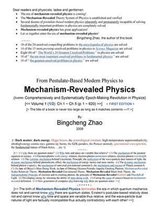 From Postulate-Based Modern Physics to Mechanism-Revealed Physics, Vol.1 (1/2)