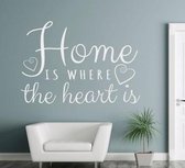 muursticker wallstickershop.eu | Home is where the heart is | wit