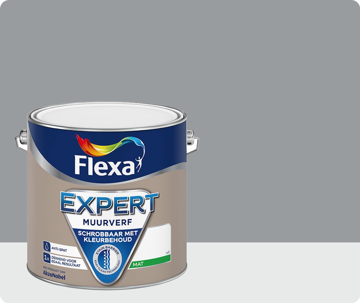 Flexa Expert Muurverf Grijsblauw 2.5 L | bol.com