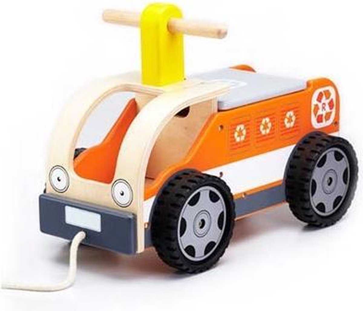 Wonder-World Recycling Truck - Stoere loopauto met opbergruimte - 47 CM
