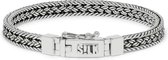 SILK Jewellery - Zilveren Armband - Mesh - 153.18 - Maat 18,0