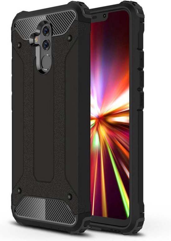 Armor Hybrid Huawei Mate 20 Lite Case - Noir | bol.com