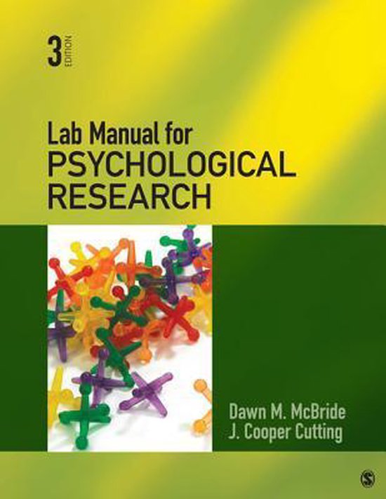 Lab Manual for Psychological Research - cover