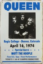 Wandbord - Queen Colorado April 16, 1974 - 20x30cm