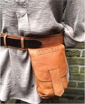 Leren heuptas Boot-Bag JM04 Cognac
