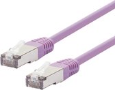 LOGON TCR55SS075P netwerkkabel 7,5 m Cat5e F/UTP (FTP) Paars