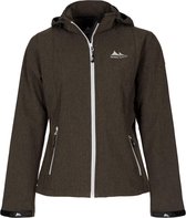 Nord Cape Rinda Softshell  Sportjas - Maat M  - Vrouwen - bruin/grijs