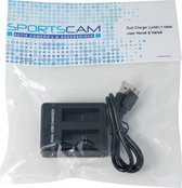 SportsCam Dual Charger (Lader) + kabel voor Hero5 & Hero6