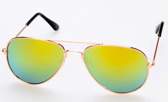 Hidzo Kinder Zonnebril Aviator Brons - UV 400 - In brillenkoker