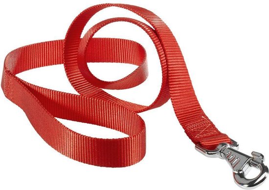 Ferplast - brede hondenriem - rood - nylon 120cm