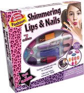 Shimmering lips and nails+make up tasje