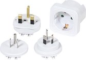 Vivanco Reisstekker - Wereld Adapter Set - United Kingdom/USA/Australië/China