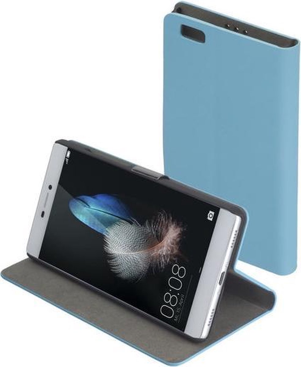 Blauw slim booktype hoes voor de Huawei P8 Lite hoes