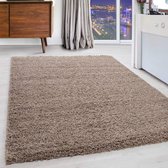 Hoogpolige Vloerkleed Plus Shaggy Beige 80 X 150 Cm