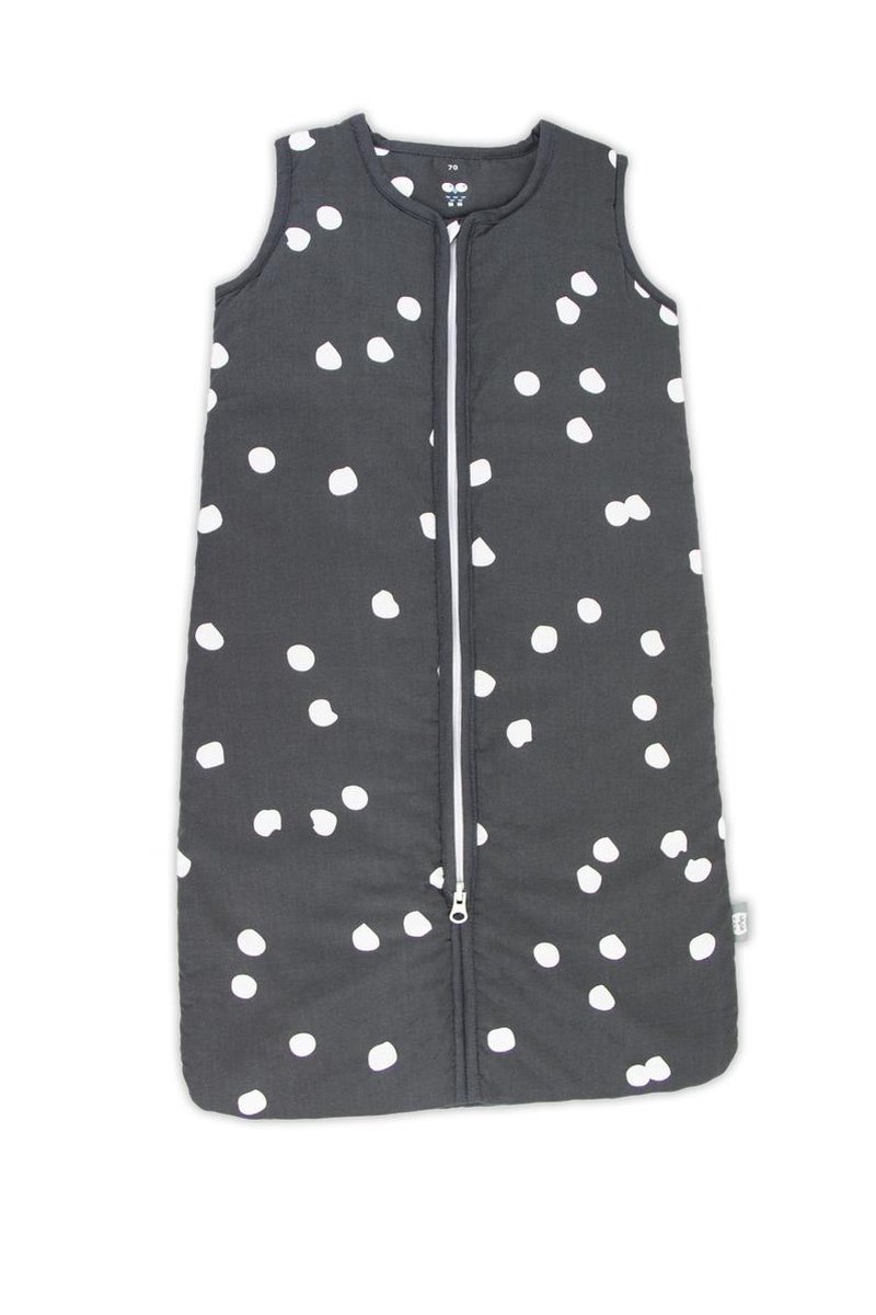 Briljant Baby Winterslaapzak Baby - Spots Iron - Antraciet - Maat 70 - Baby Winter Slaapzak