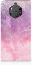 Nokia 9 PureView Standcase Hoesje Design Pink Purple Paint