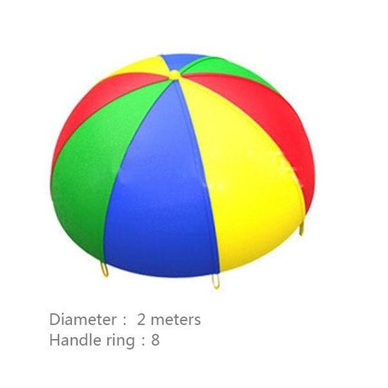 Regenboog Parachute met 24 Ballen
