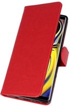 Rood Bookstyle Wallet Cases Hoesje voor Samsung Galaxy Note 9