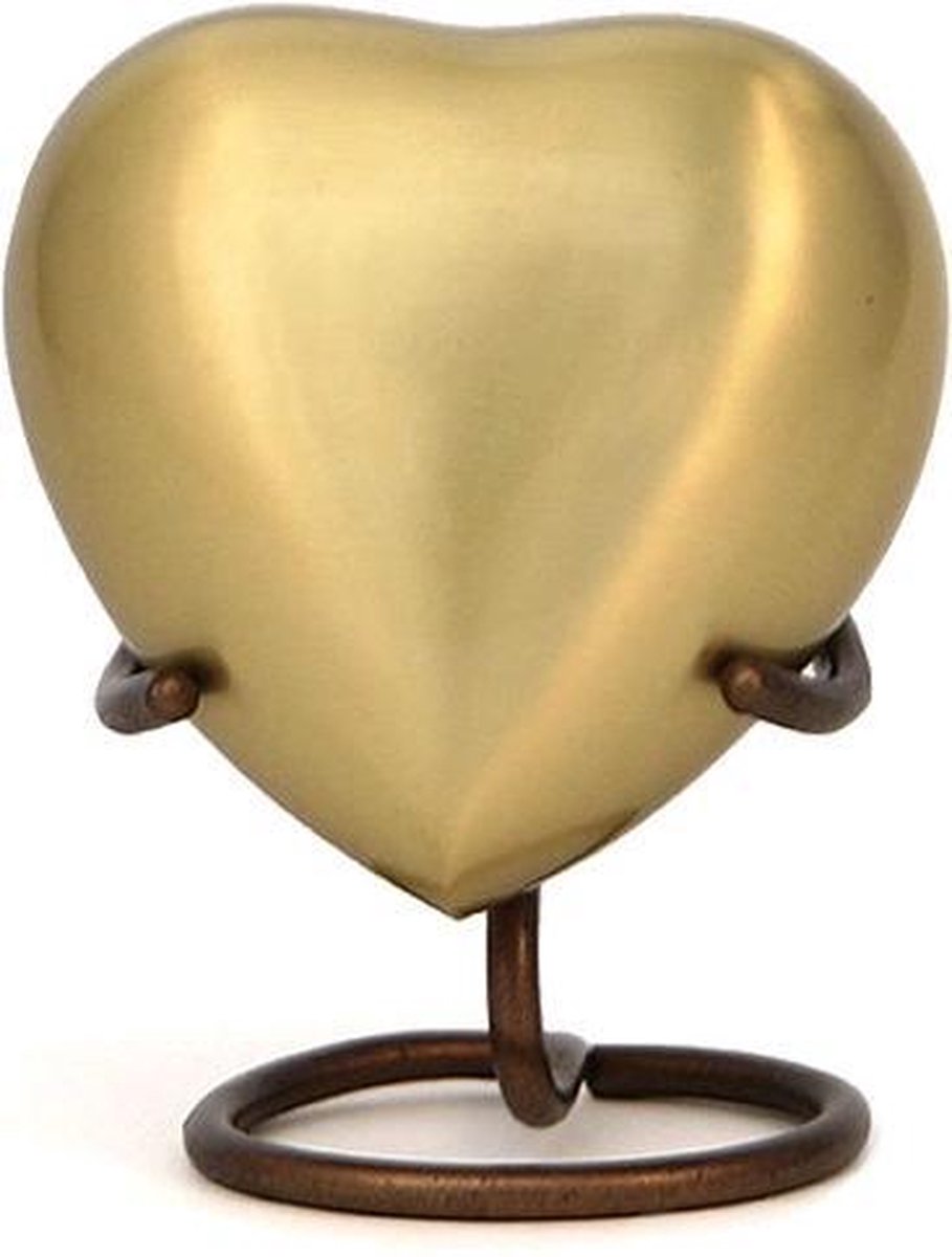 Urnencenter Grecian Bronze Hartjes urn - Urn - Urn voor as - Urn hart - Urn Hond - Urn Kat - Urn Deelbewaring - Mini Urn - 50ml - Kunstobject
