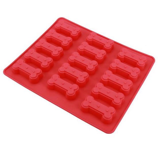 RAFIYU bakmat hondenkoekjes, 2 stuks siliconen bakmat met deegschraper, antiaanbaklaag puppyvoervormen bakvorm voor hondenkoekjes (1,5 cm, 255 roosters 1,2 cm, 468 roosters