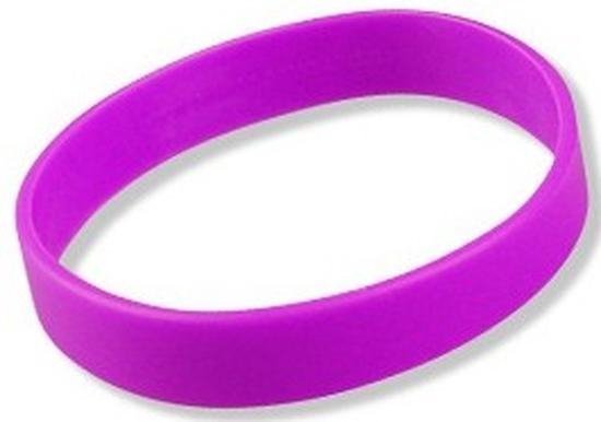 Siliconen armband neon paars | bol.com