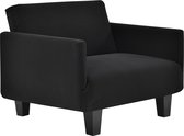 Stertch meubelhoes voor fauteuil polyester zwart