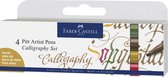Faber-Castell tekenstift - Pitt Artist Pen - kalligrafieset - 4-delig - FC-167505