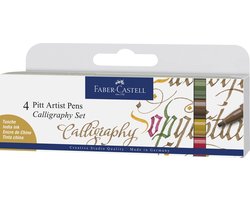 Faber-Castell kalligrafie pen - tekenstift - Pitt Artist Pen - kalligrafie set - 4-delig - FC-167505