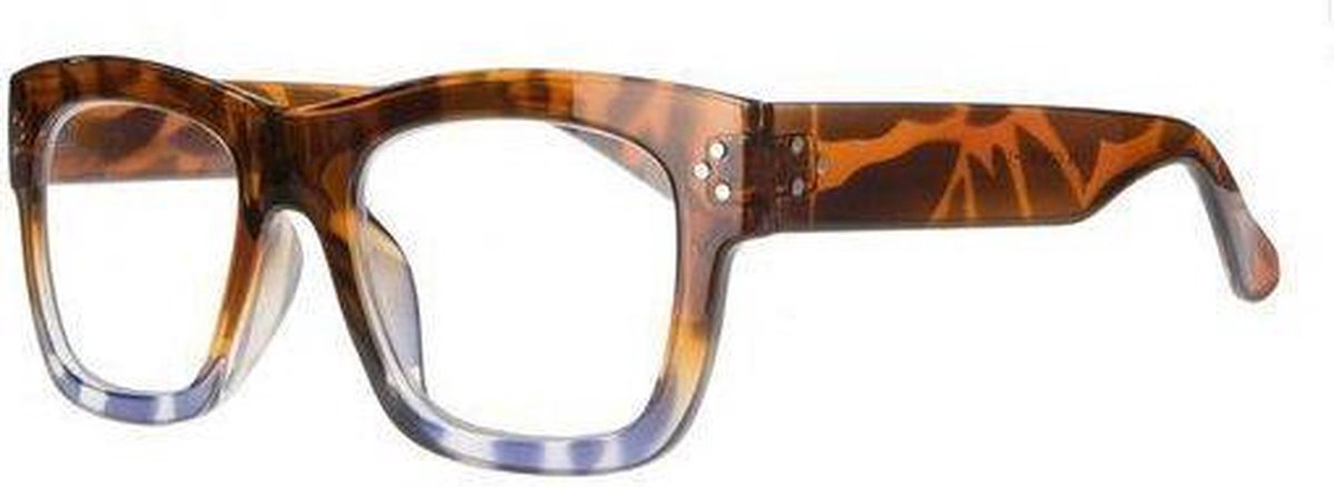 Icon Eyewear QCE301 Rumble Leesbril +1.00 - Glanzend demi, blauw