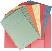 5x Class'ex dossiermap, 23,7x34,7cm (voor folio), geassorteerde kleuren, pak a 25 stuks