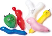 6 Dieren Latex Balloons - vorm en kleur assorti