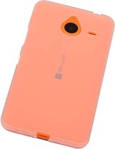 Microsoft Lumia 640 XL - TPU Hoesje Transparant Wit - Back Case Bumper Hoes Cover