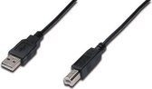 Digitus USB-kabel USB 2.0 USB-A stekker, USB-B stekker 3.00 m Zwart