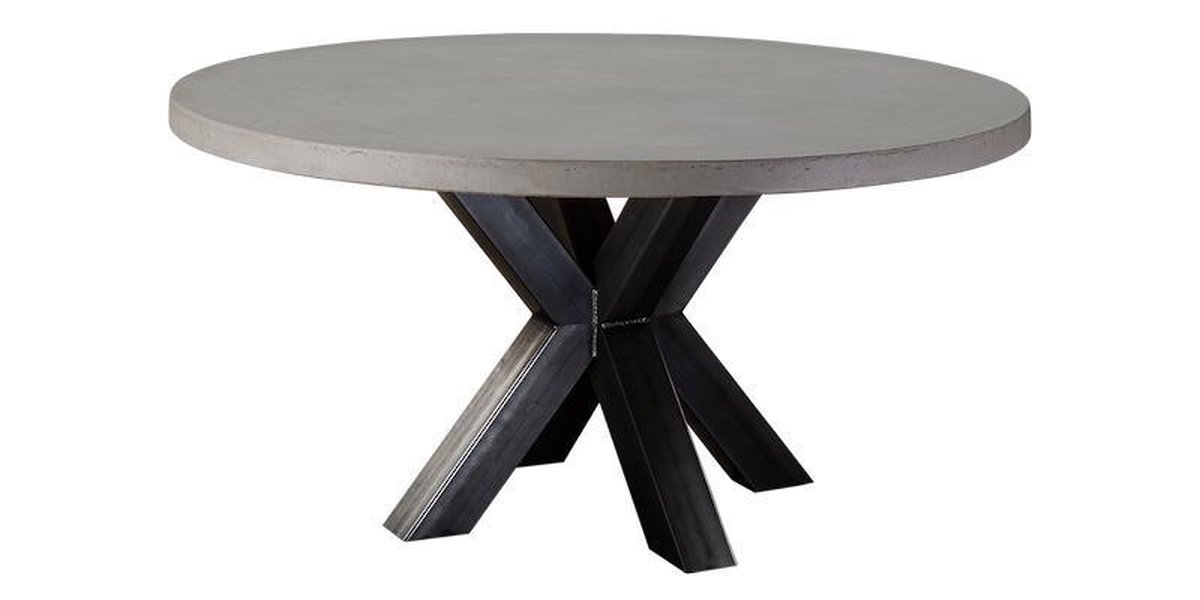 munt Liever Ronde Table du Sud - Beton ronde tafel - XX metaal - 130 cm | bol.com