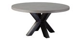 Table du Sud - Beton ronde tafel - XX metaal - 130 cm