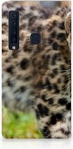 Geschikt voor Samsung Galaxy A9 (2018) Uniek Standcase Hoesje Baby Luipaard