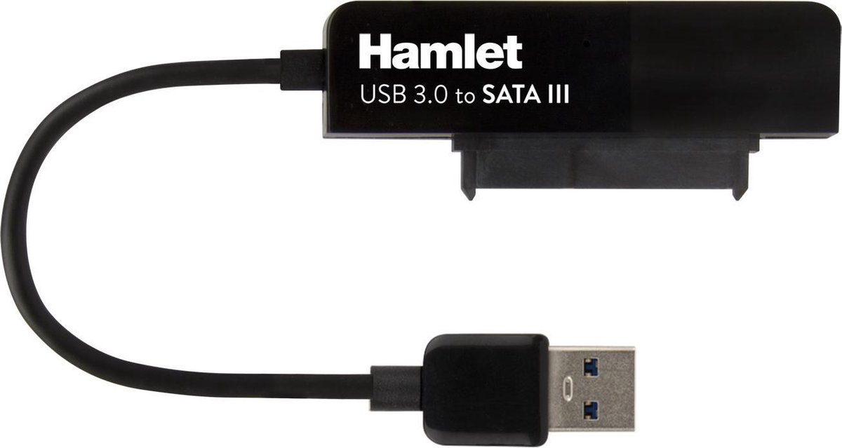 Hamlet XADU3SATA tussenstuk voor kabels USB 3.0 SATA III Zwart