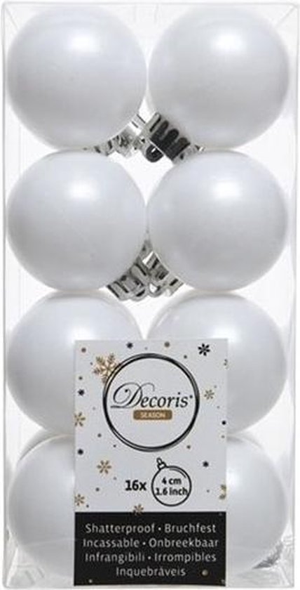 Decoderen Ontembare verkiezen Decoris kerstballen - 16 stuks - 4cm - kunststof | bol.com
