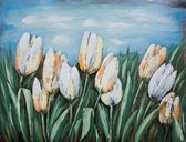 Schilderij - Metaalschilderij - Hollandse Tulpen, 60x80