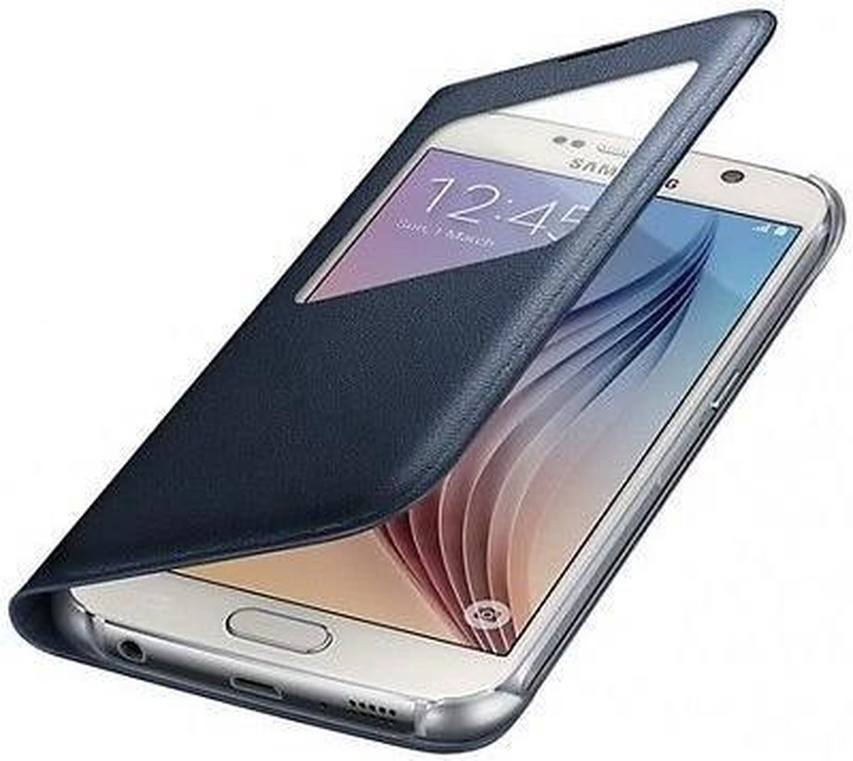 Samsung Originele Galaxy S6 S-View Cover - Samsung Galaxy S6 Smart Cover - Blauw
