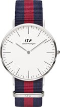 Daniel Wellington Classic Oxford - Horloge -Blauw/Rood - 40 mm
