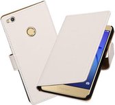 BestCases.nl Wit Effen booktype wallet cover cover voor Huawei P8 Lite 2017 / P9 Lite 2017