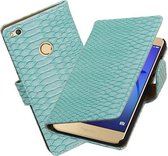BestCases.nl Turquoise Slang booktype wallet cover hoesje voor Huawei P8 Lite 2017