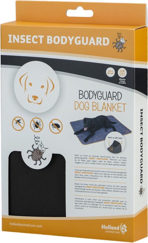 Bodyguard hondendeken anti insect - zwart - 120 x 80 cm